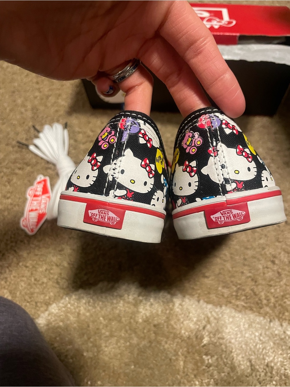 Vans Hello Kitty Black Canvas Sneakers with Red Details - Picture 5 of 8